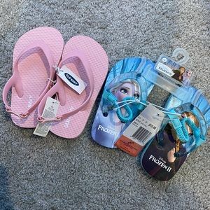 Two pairs of brand new toddler beach Flip Flops